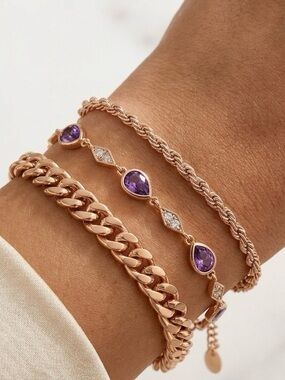 Gold Bracelets Women 18K Gold Plated WaterResistant Dainty Stackable Jewelr Set